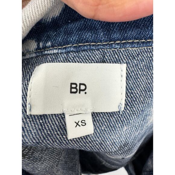 BP. Oversized Blue Bleached Wash Denim Jacket XS NWT Nordstrom - Picture 3 of 7